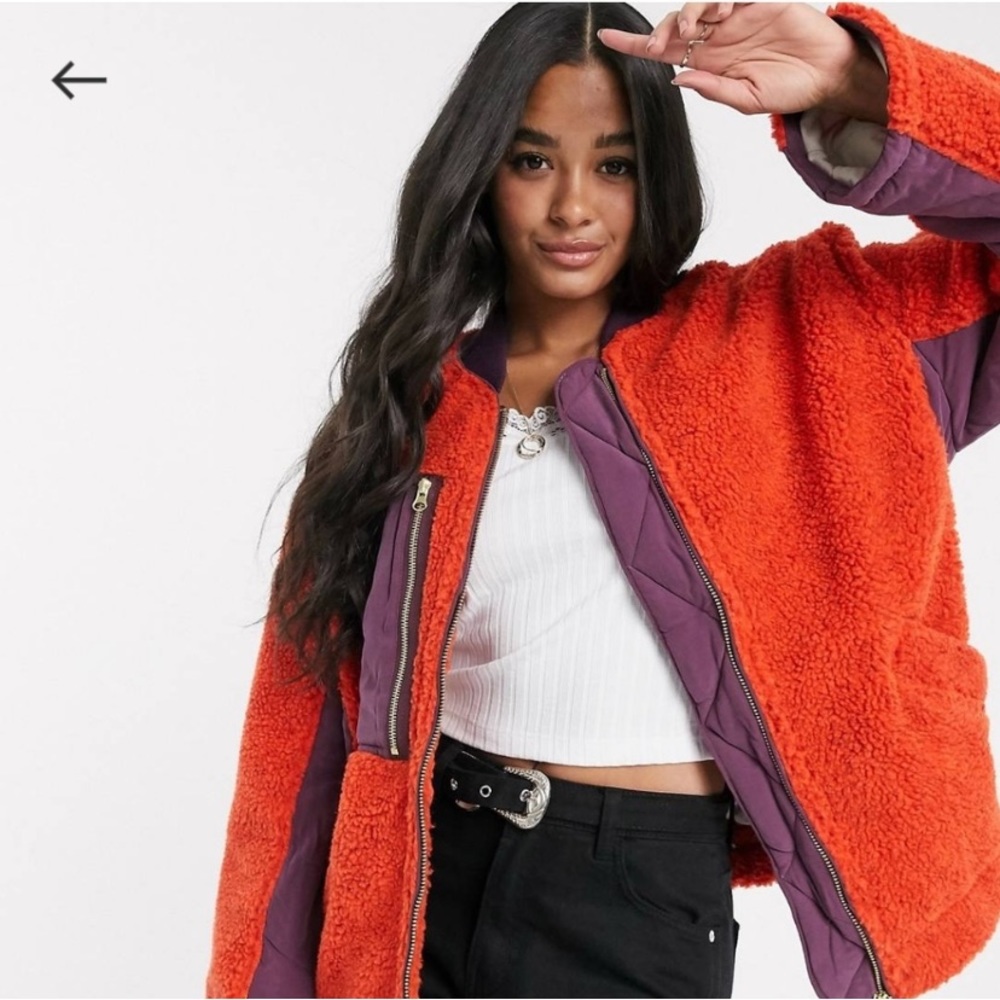 Free People oversized Sherpa jacket